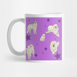 Great Pyrenees Pattern Pink Mug